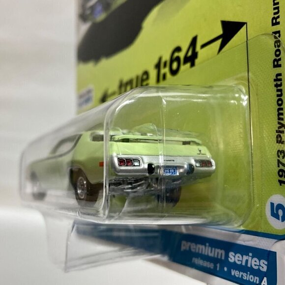 Auto World 1973 Plymouth Road Runner Vintage Muscle Mist Green Rel 1 Ver A NIP - Picture 7 of 15